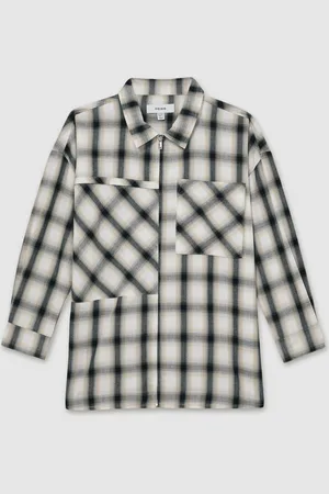 Reiss Ulla 100% Cotton Oversized Check Shirt10