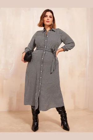 Friends Like These Printed Midi Shirt Dress52