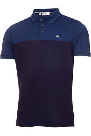 Calvin Klein Navy Blue Colourblock Polo ShirtM