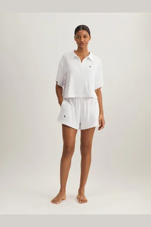 Commando 100% Cotton Terry White Shirt and Shorts SetM
