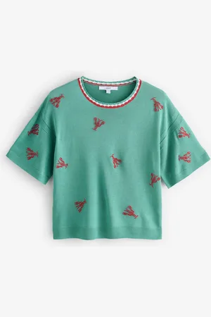 Next Short Sleeve Crew Neck T-Shirt With LinenL, regularny krój