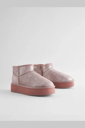 Next Shower Repellent Suede Faux Fur Lined Platform BootsEU 35.5 (UK 3)
