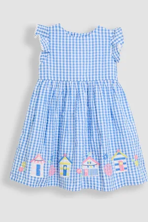 JoJo Maman Bébé Appliqué Gingham Summer Dress116122 cm
