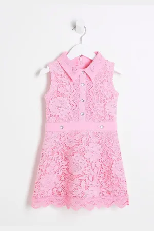 River Island Girls Lace Shirt 100% Cotton Skirt Dress9298 cm