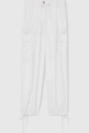 Reiss Tory Drawstring Tie-Cuff Cargo Trousers44