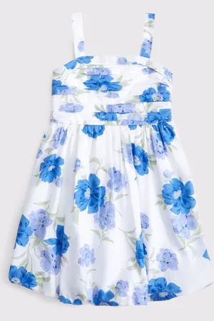 Abercrombie & Fitch Bubble Hem Mini Dress With Floral Print Embroidery134140 cm