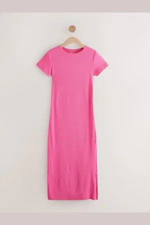 Next Ribbed T-Shirt Style Column Maxi Dress With Slit DetailX-Large