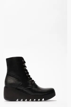 Fly London Czarne sznurowane buty za kostkę BirrEU 37 (UK 4)