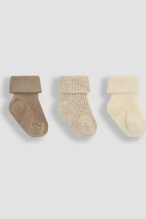 JoJo Maman Bébé 3-Pack Ribbed Baby Socks50 cm
