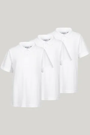 Trutex Opakowanie zbiorcze 3 białych szkolnych koszulek polo z krótkim rękawem Unisex14 lat (164 cm)