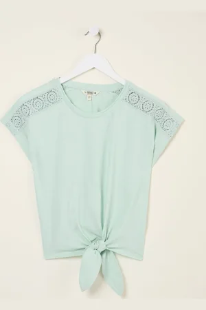 Fat Face FatFace Lace Tie Front T Shirt52