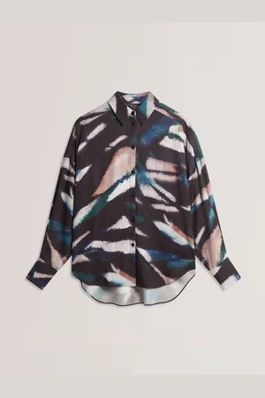 Ted Baker Tropiza Printed Oversized Boyfriend Shirt38