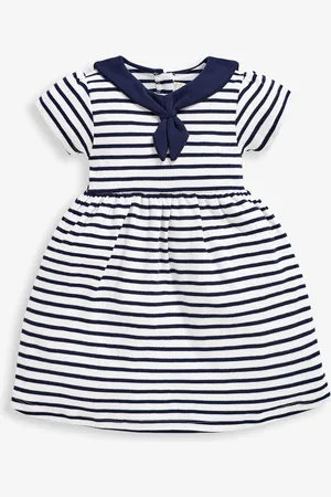 JoJo Maman Bébé 100% Cotton Short Sleeve Sailor Dress116122 cm