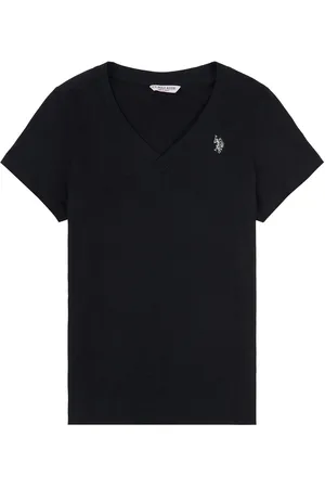 U.S. Polo Assn. U. S. Polo Assn. Regular Fit Womens V-Neck 100% Cotton T-ShirtX-Large
