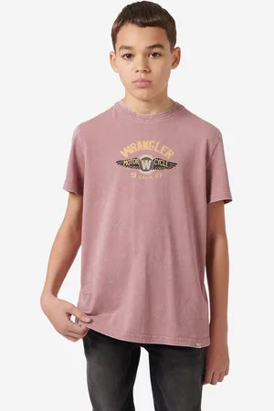 Wrangler Boys Winged Moto 100% Cotton T-Shirt166168 cm