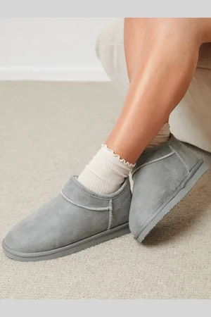 Threadbare Suede Faux Fur Lined Slipper BootsEU 42 (UK 7.5)