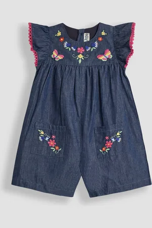 JoJo Maman Bébé Frill Sleeve 100% Cotton Playsuit110116 cm