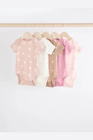 Next Baby Short Sleeve 100% Cotton Bodysuits 5 Pack6