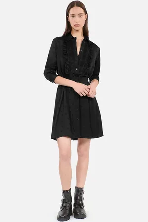 The Kooples Neck Tie Mini Shirt Dress42