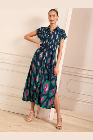 Love & Roses Printed Jersey Midi Shirt Dress48