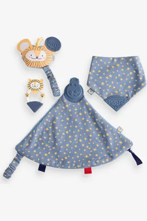 Cheeky Chompers Blue Comfort and Chew Gift Bundle 100% Cotton BibsJeden