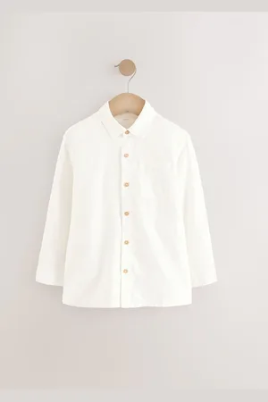 Next Long Sleeve Linen Mix Relax Fit Shirt (3-16yrs)16 lat (176 cm)