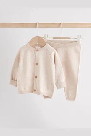Next Baby 100% Cottton Knitted Jumper and Leggings Set (0-12mths)50 cm