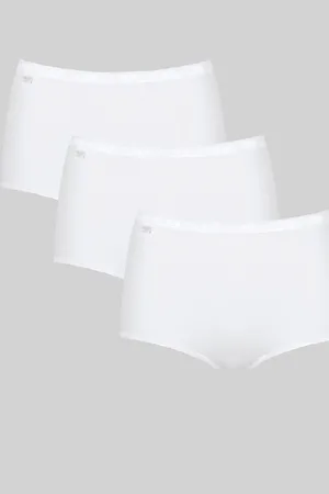 Sloggi Basic+ Maxi White Briefs 3 PackEU 58 (UK 30)
