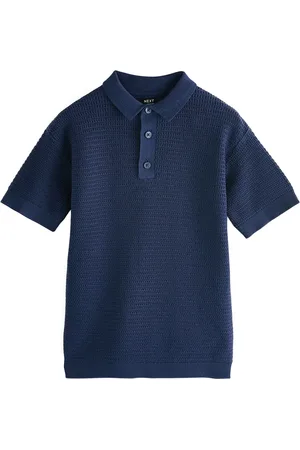 Next 100% Cotton Textured Short Sleeve Knitted Polo Shirt (3-16yrs) (3-16yrs)4 lat (104 cm)