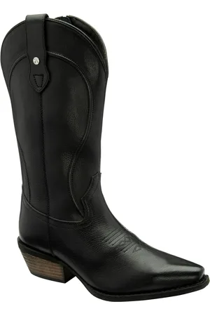Ravel Leather Mid Calf Zip-Up Western Cowboy BootsEU 37 (UK 4)