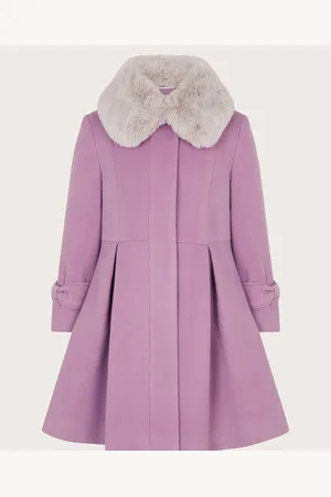 Monsoon Faux Fur Collar Trim Coat7