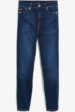 7 for all Mankind Dark Blue Aubrey High Rise Skinny Jeans26 R