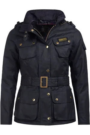 Barbour Black Waxed Iconic Biker Jacket40