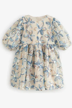 Next Embellished Puff Sleeve Dress (3-16yrs)15 lat (170 cm)