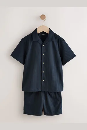 Next Short Sleeves Revere Collar Texture Shirt & Shorts Set (3-16yrs)152158 cm