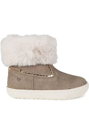 Toezone Faith Girls Suede Leather Fur Zip BootsEU 24 (UK 6)