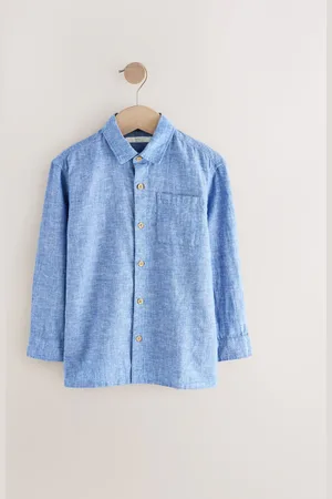 Next Long Sleeve Linen Mix Relax Fit Shirt (3-16yrs)116122 cm
