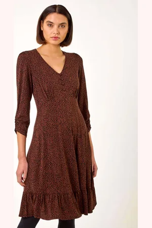 Roman Ditsy Animal Print Tea Dress48