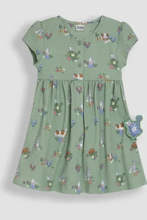 JoJo Maman Bébé 100% Cotton Button Through Dress116122 cm