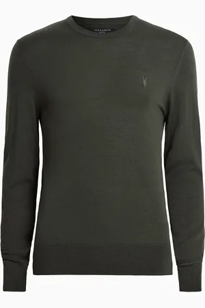 AllSaints Sweter AllSaints Mode z wełny merino z okrągłym dekoltemXL