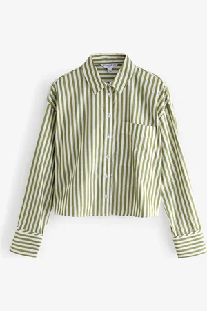 Next Oversized Long Sleeve 100% Cotton Cropped Shirt52