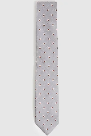 Reiss Graziano Silk Polka Dot Print Tieonesize