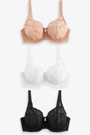 Next DD+ Lace Trim Non Pad Underwired Full Cup Bras 3 Pack90 F