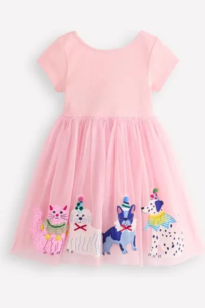 Boden Ami Appliqué Tulle 100% Cotton Dress98104 cm
