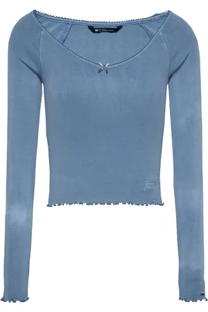 Tommy Hilfiger Slim Rib V-Neck Long Sleeve T-ShirtS