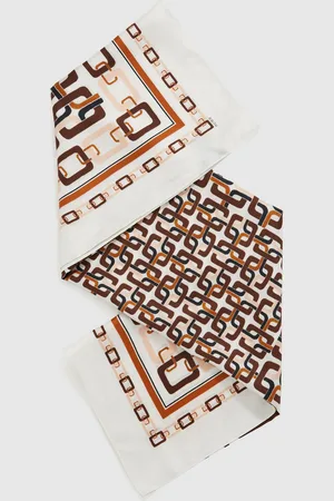 Reiss Scarlett Silk Chain-Print ScarfJeden