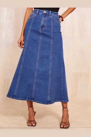 Friends Like These Seam Detail Flared Denim SkirtEU 38 (UK 10)
