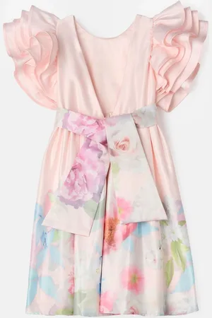 Angel & Rocket Emilie Ruffle Sleeve Border Print Dress5 lat (110 cm)