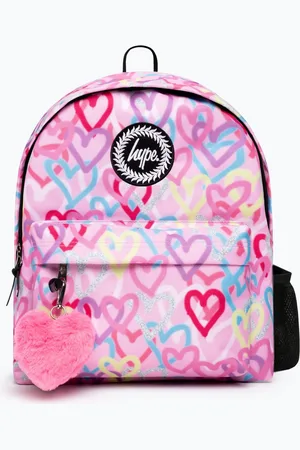 Hype . Girls Pink Graffiti Hearts Iconic BackpackJeden