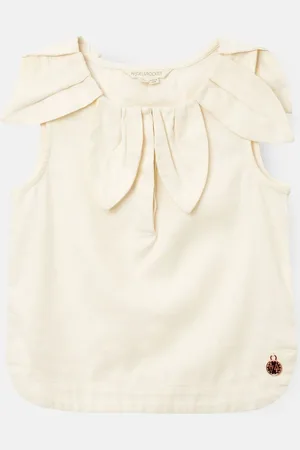Angel & Rocket Margaux Ivory Petal Collar 100% Cotton Top3 lat (98 cm)